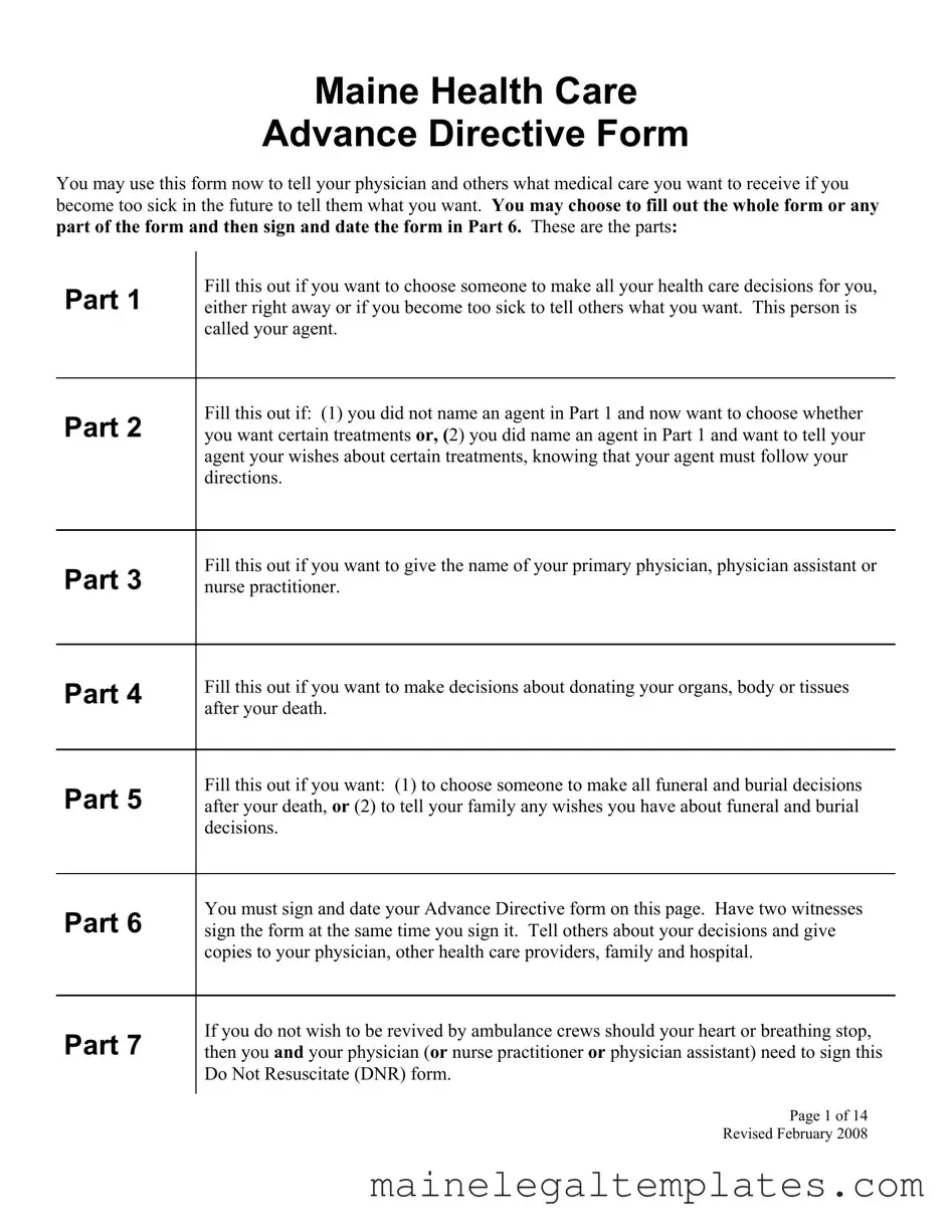 Get Maine Advance Form in PDF