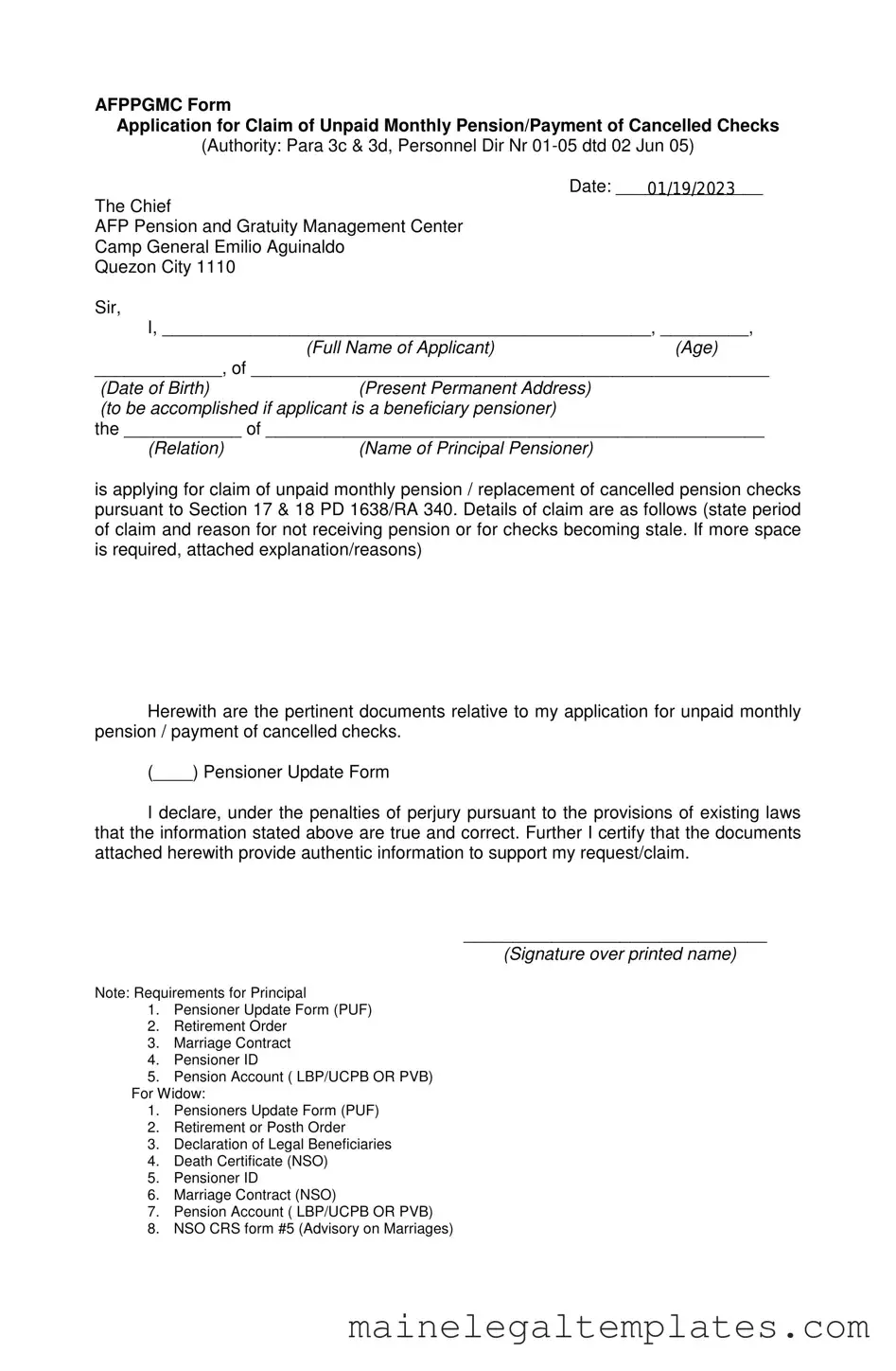 Get Maine Afppgmc Form in PDF