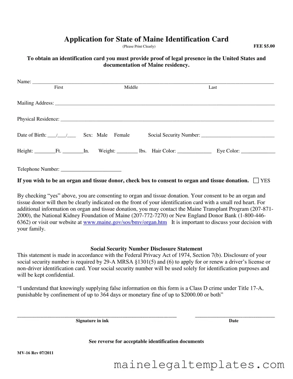 Get Maine Mv 16 Form in PDF