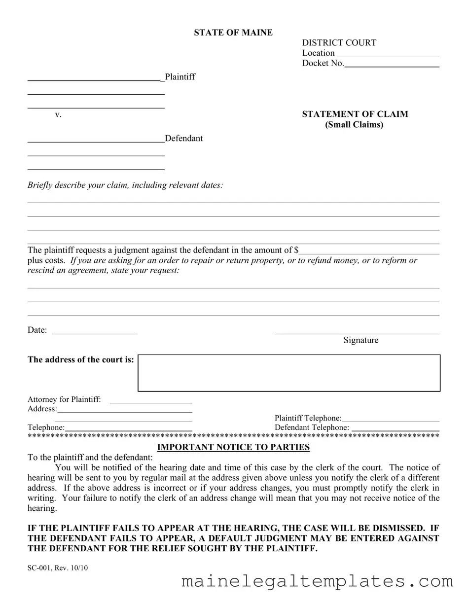 Get Maine Sc 001 Form in PDF