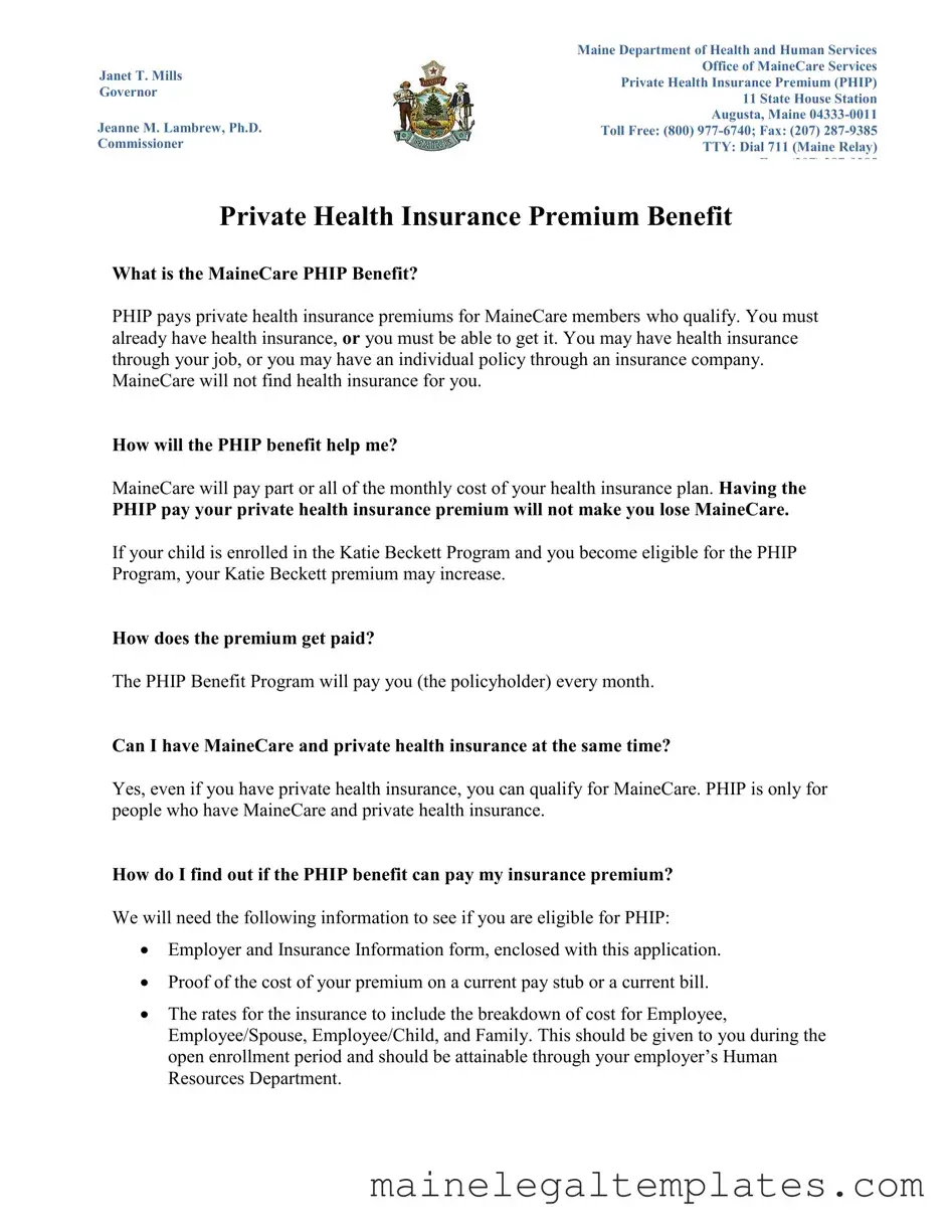 Get Phip Program Maine Form in PDF