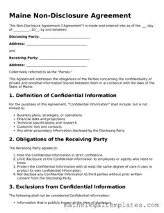Legal  Non-disclosure Agreement Template for Maine